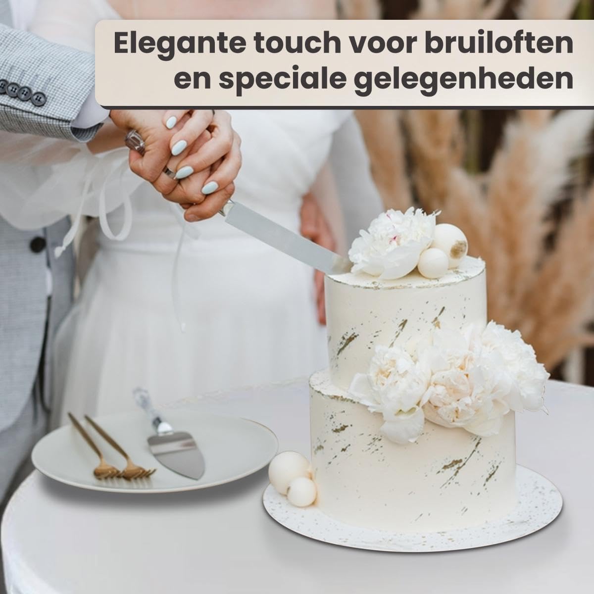 Tables Debout Lot de 2 avec Housses Blanches Ø80x110 cm - Tables de Fête Pliantes avec Plateau HDPE Résistant à l'eau et Cadre en Acier - Idéal pour Fêtes, Mariages & Evénements