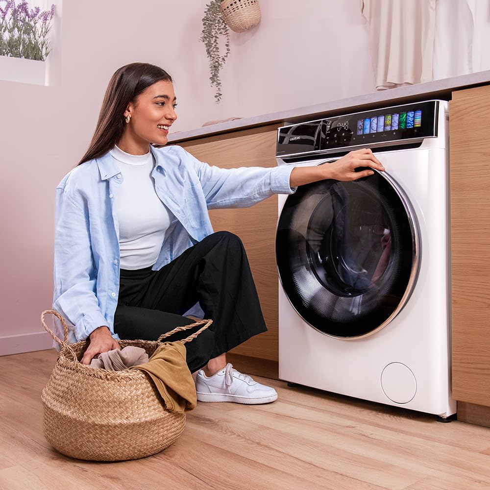 Cecotec Waschmaschine 10 kg Bolero DressCode 10970 Direct Drive | Energieklasse A, Direct Drive Motor, 1400 rpm, 11 Programme, FullColor-Display, SteamMax, Spa Care und XXL-Tür