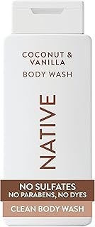 Native Body Wash Contains Naturally Derived Ingredients | For Women & Men, Sulfate, Paraben, & Dye Free Leaving Skin Soft and Hydrated | Coconut & Vanilla 18 oz