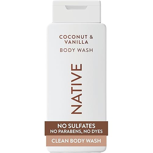 Native Body Wash Contains Naturally Derived Ingredients | For Women & Men, Sulfate, Paraben, & Dye Free Leaving Skin Soft and Hydrated | Coconut & Vanilla 18 oz
