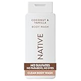 Native Body Wash Contains Naturally Derived Ingredients | For Women & Men, Sulfate, Paraben, & Dye Free Leaving Skin Soft and Hydrated | Coconut & Vanilla 18 oz