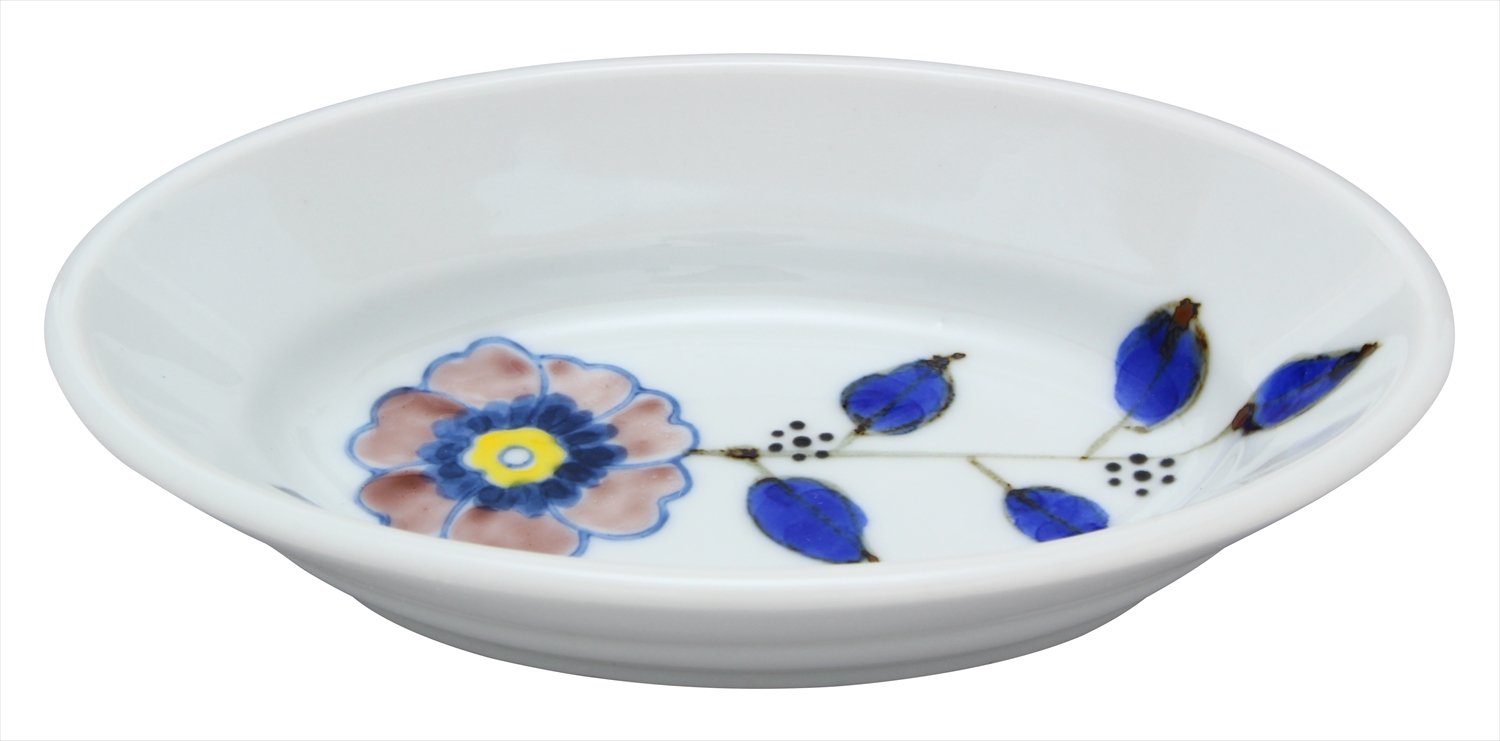 Amazon.co.jp: 伊万里焼 徳七窯 花枝紋 楕円鉢 小 : Home & Kitchen