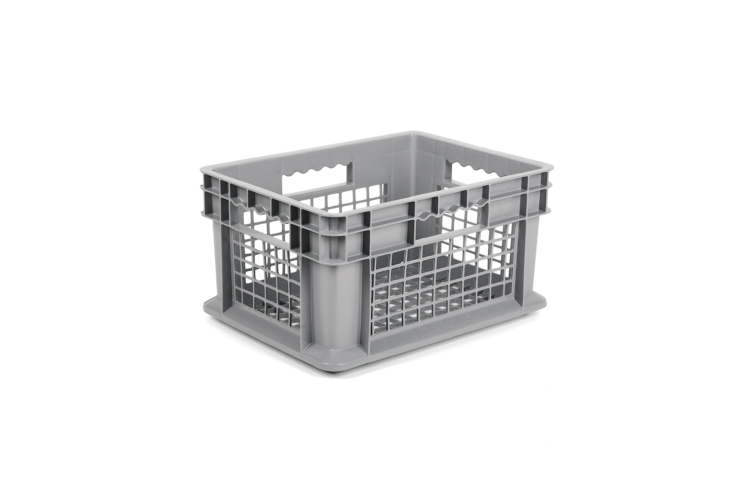 Hudson Exchange 12 x 16 x 8 (4 Pack) Mesh Straight Wall Handled Storage Container Tote, Gray