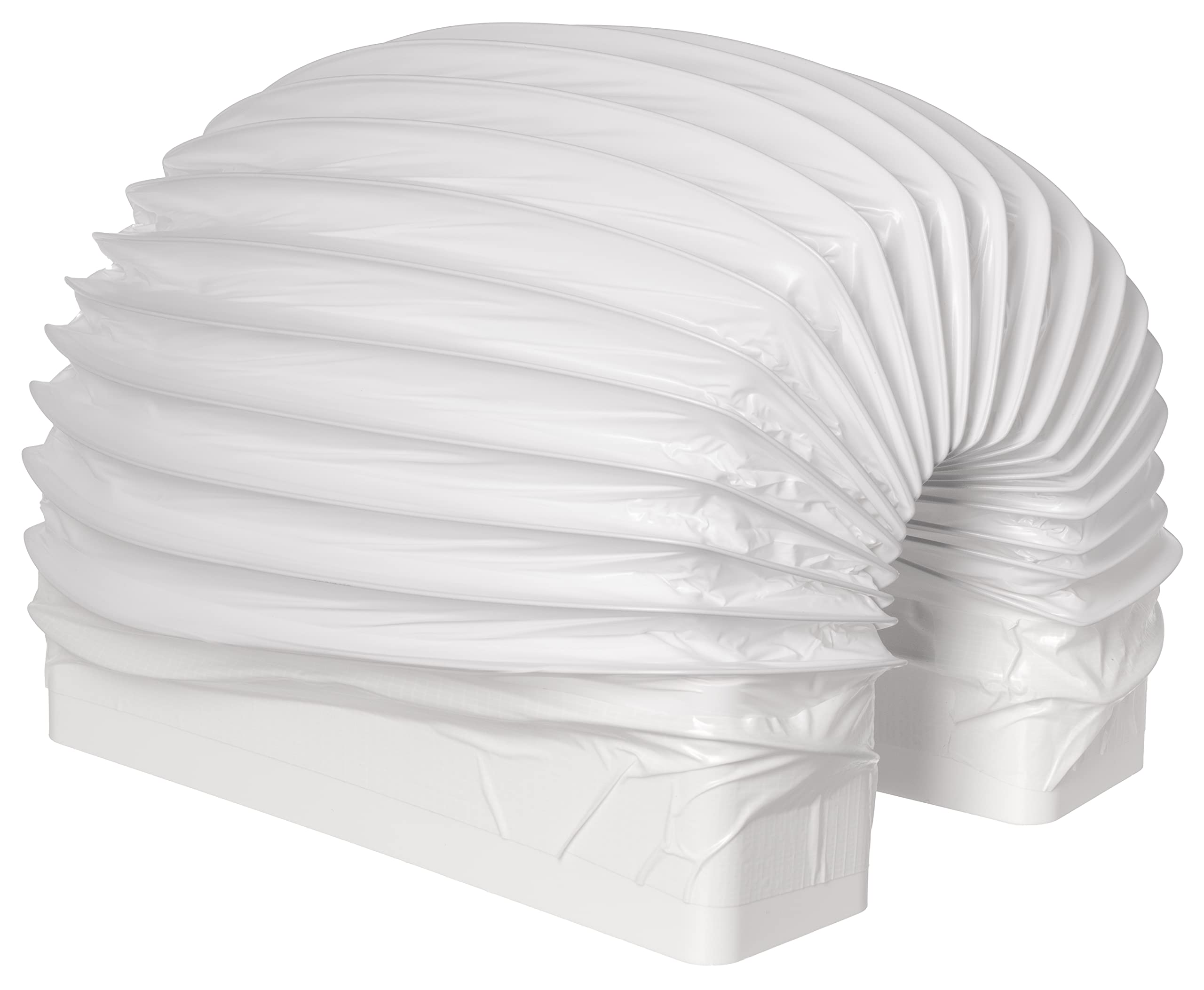 Warmluftschlauch Flexibel Abluftschlauch 100 Mm, 3,4 M – PVC-Alu-Flexrohr Mit 2 Schlauchschellen, Hitzebeständig Bis 150°C