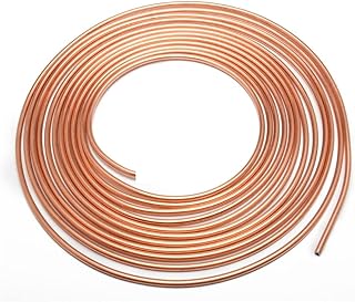 Refrigeration Tubing ,Soft Coil Copper Tubing,Copper Soft Type Refrigeration Pipe/Tubing, 1/8" OD x 5/64" ID x 16 Ft Length