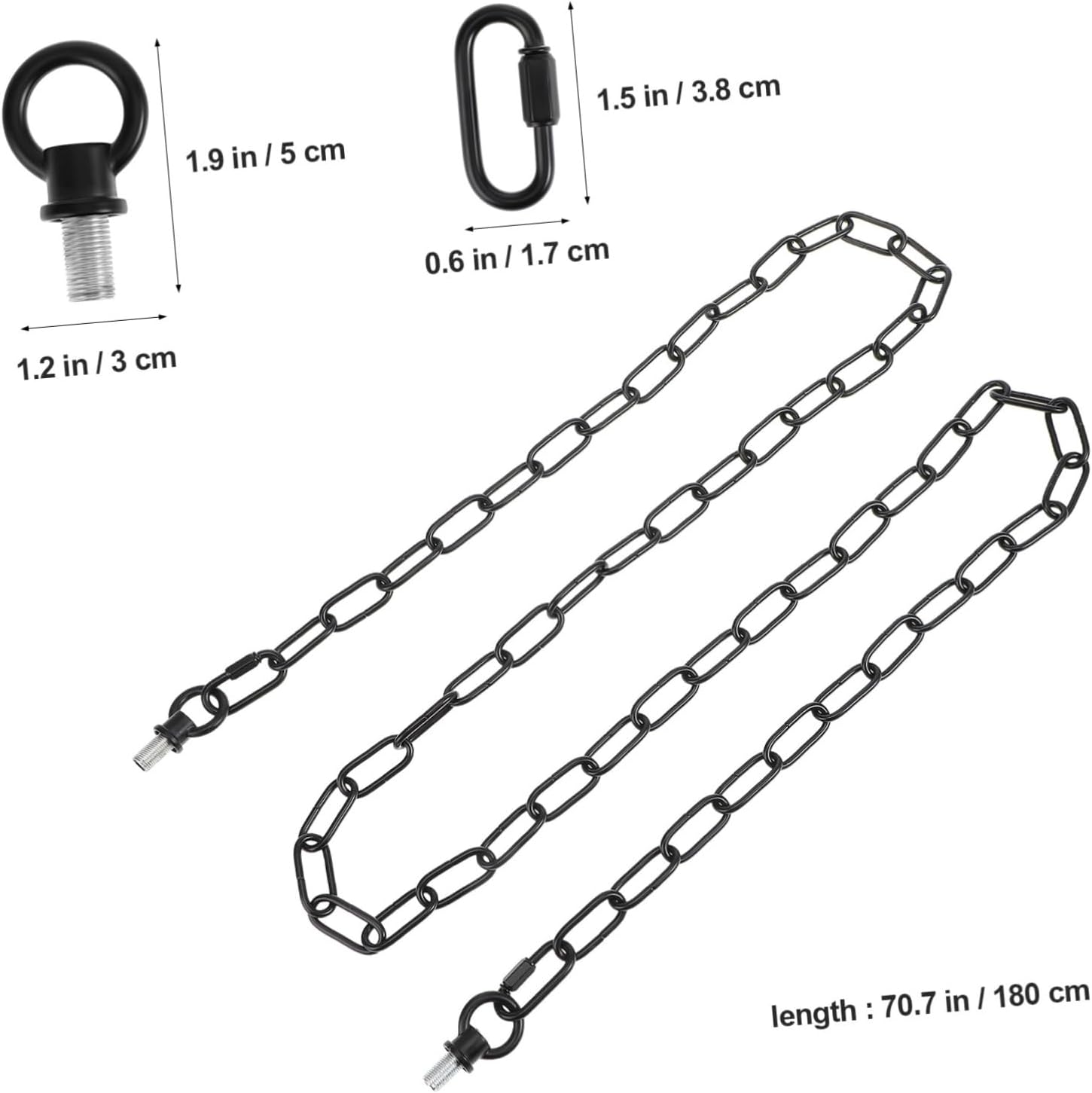 1set Heavy-duty Hanging Chain Planter Hanger Hooks Versatile Light Fixture Chain for Indoor and Outdoor Use for Plants Lanterns Bird Feeders