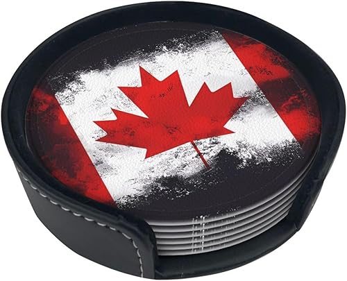 Miniatura 12 de Posavasos de madera vintage con soporte para bebidas con la bandera de Maryland, juego de 6, posavasos redondos impresos para escritorio de café,