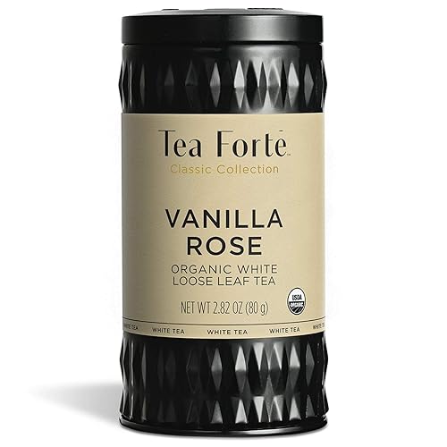 Miniatura 8 de Tea Forte Té blanco orgánico de vainilla y pera, recipiente de té suelto que hace 35-50 tazas, té blanco orgánico Lotus, 2.46 onzas