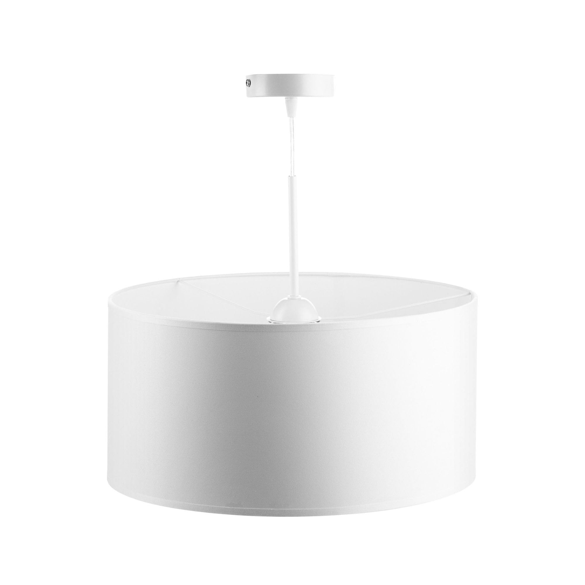 Luminaria - Lampara Colgante con Rosca E27 de 60 W máx. Lámpara de Techo Ideal para Decoración de Interiores Estilo Moderno y Elegante (Bombilla no incluida) (Blanco)