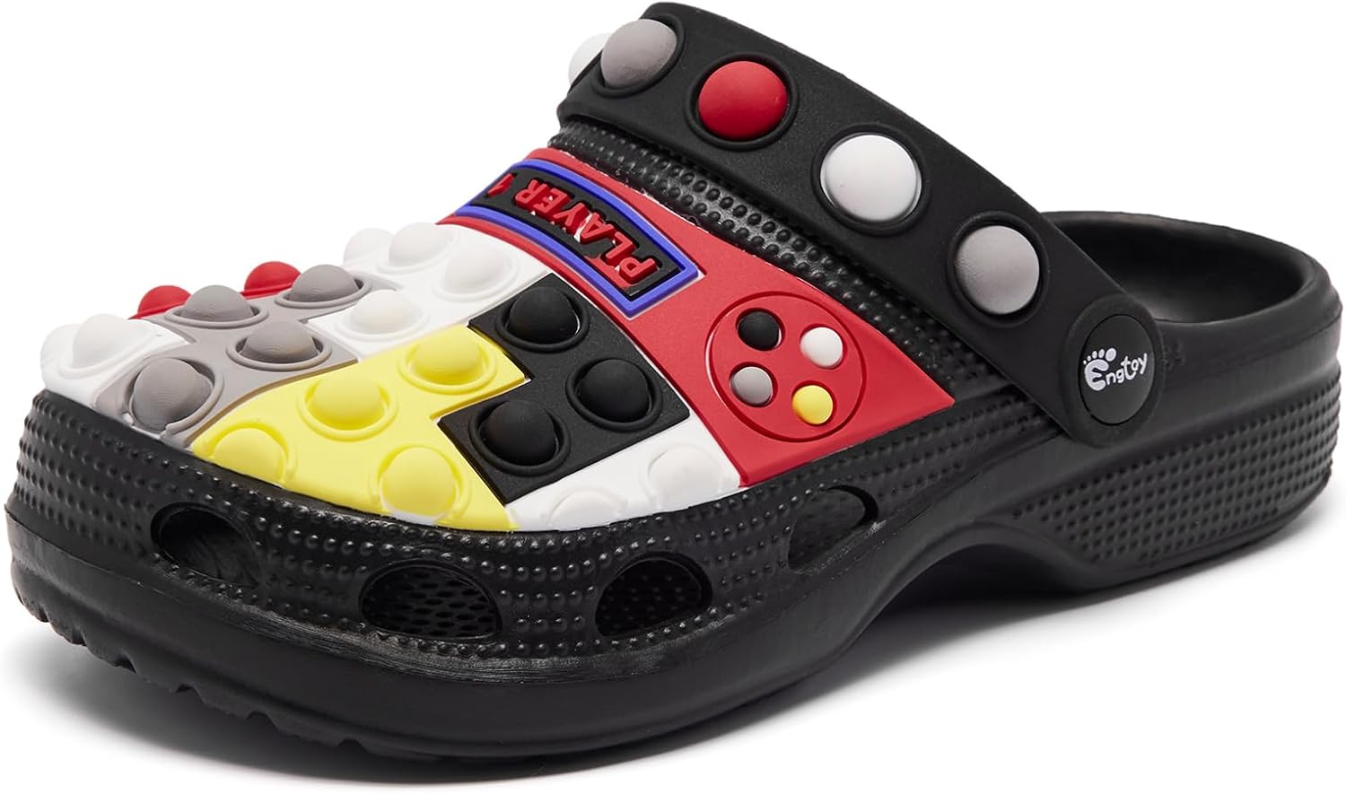 Engtoy Kids Clogs Boys Girls Garden Shoes Slip on Kids Slides Sandals Funny Lightweight Beach Slippers