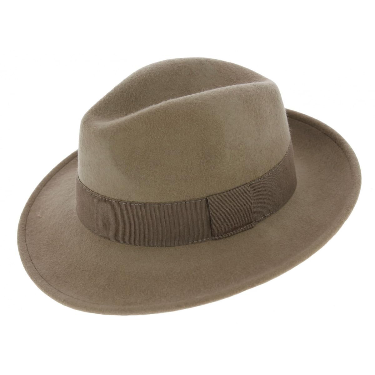Traclet Sombrero Fédora Vanador Fieltro Lana Impermeable Beige