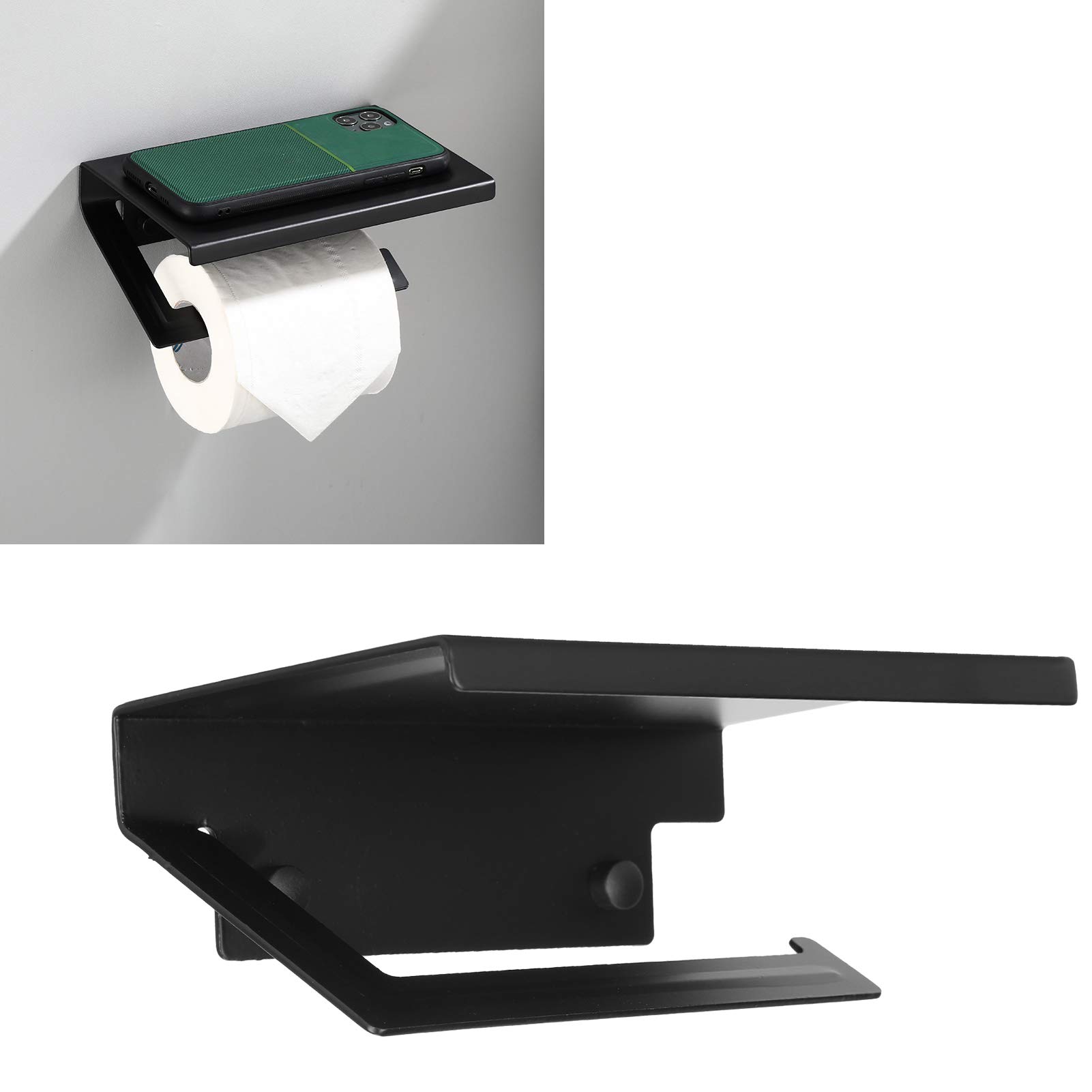 Toilet Paper Roll Holder, Paper Holder Paper Holder with Shelf Storage Rack Roll Toilet Paper Holder Multifunction for Toilet
