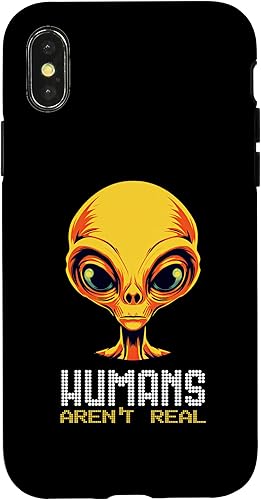 Miniatura 7 de iPhone 13 Pro Max Humans Aren't Real Alien Head UFO Alien Face Space Case
