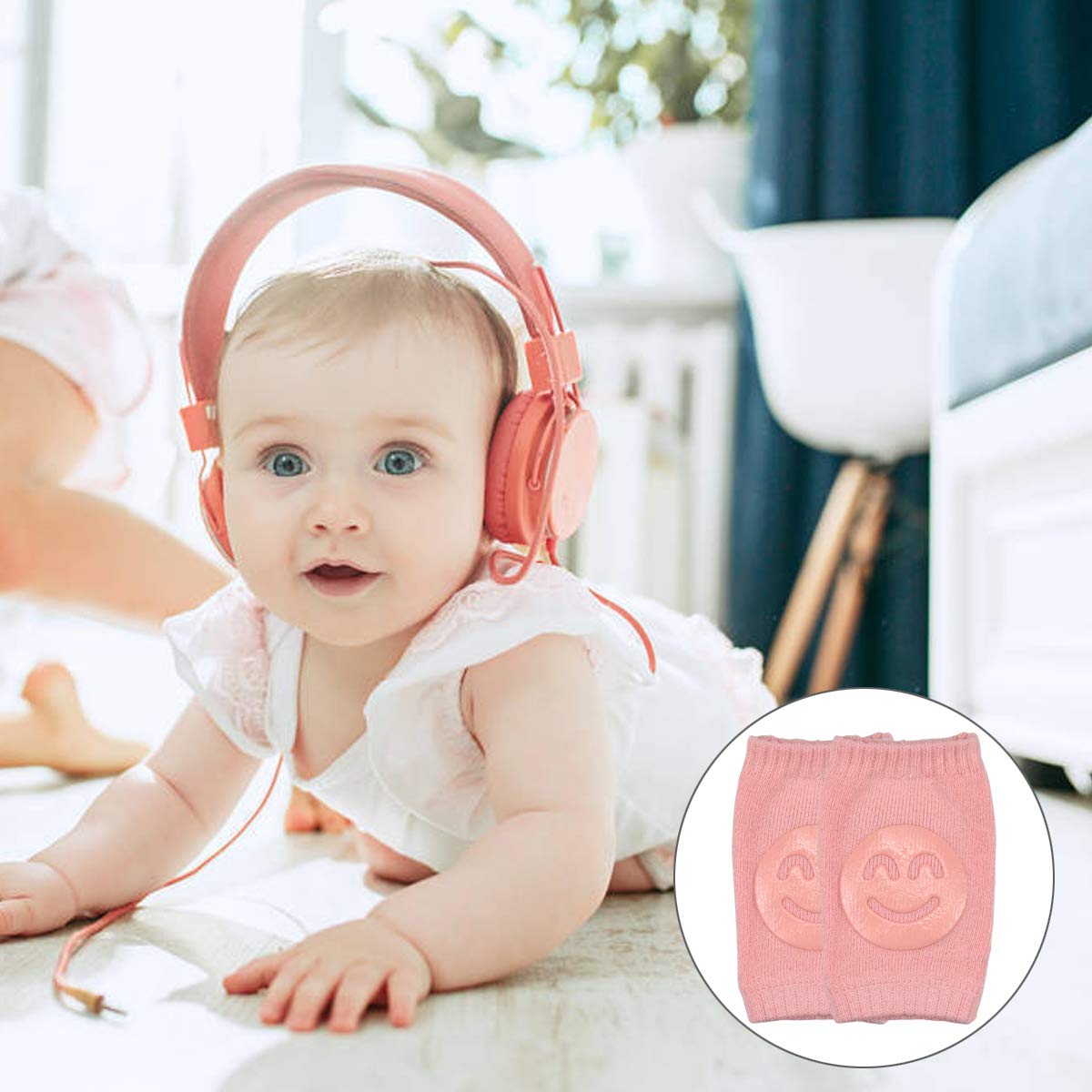 5 Pares Rodilleras Bebé, Rodilleras Antideslizantes para Niño Niña, Rodilleras Bebé para Gatear, Protectores de Rodillas, Calentador de Piernas Elástico para Bebé, 0 a 12 meses