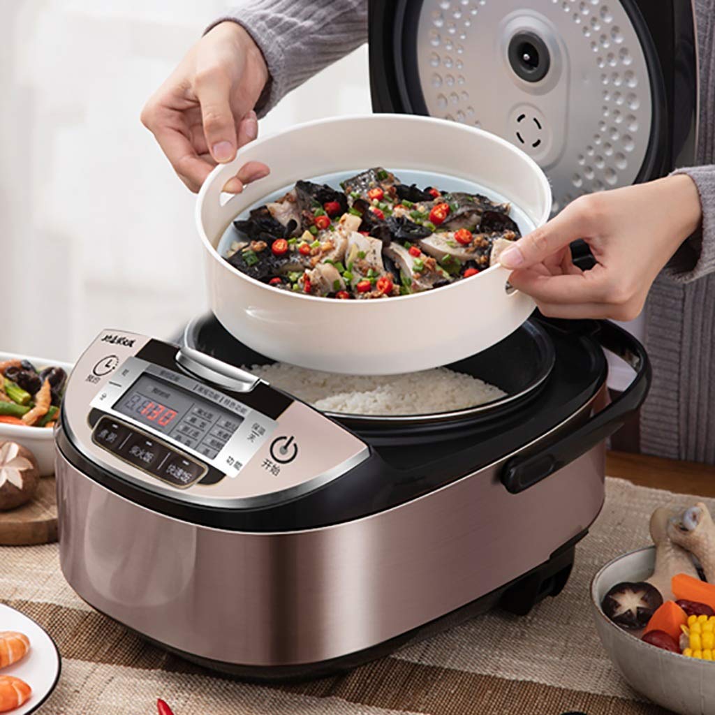 Cuiseur à Riz, Rendez-Vous 24 Heures sur 24, cuiseur à Riz Multifonction Intelligent Domestique 4L-760W, avec cuiseur Vapeur, pour 2-4 Personnes