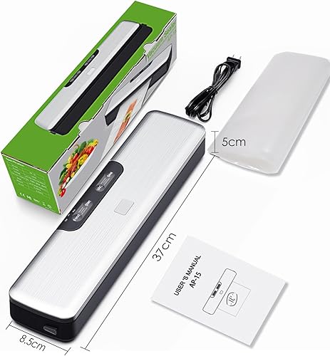 Miniatura 5 de Máquina selladora al vacío de alimentos, sellador de alimentos compacto rápido, máquina de sellado al vacío de alimentos secos y húmedos y suaves y