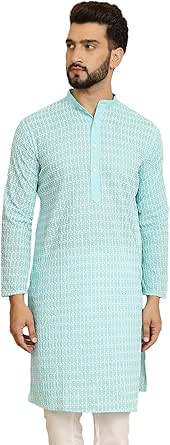 Sojanya (Since 1958 Men's Silk Blend Self Design Pista