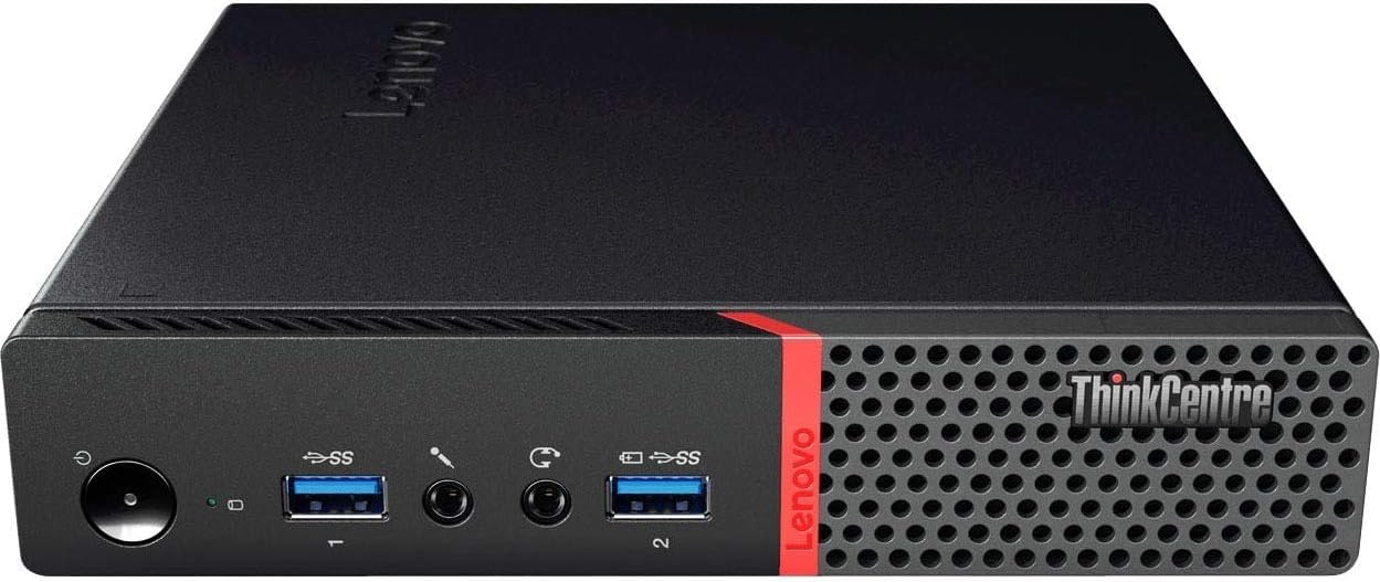 Lenovo ThinkCentre M700 Mini PC de Escritorio, Intel Core i7-6700, 8 GB de RAM, SSD de 256 GB, Teclado QWERTY Estadounidense, WiFi, Bluetooth, Windows 11 Pro (reacondicionado)
