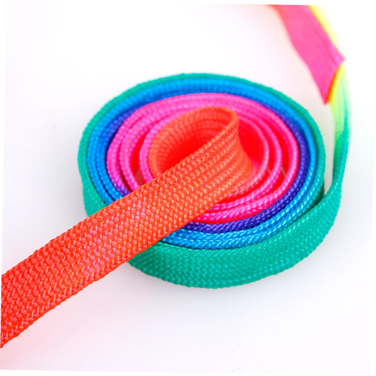 Garneck Adjustable Nylon Chest Leash for Dogs Puppies Rainbow Design Harness On/Off Traction Rope Comfortable Walk Random