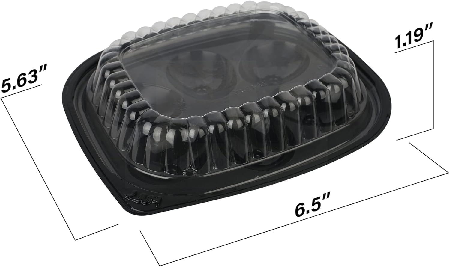 MT Products Clear Deviled Egg Containers with Lid 6.5" x 5.63" x 1.19" - Deviled Egg Platter Tray 6 Eggs (Case of 408) - Made in the USA