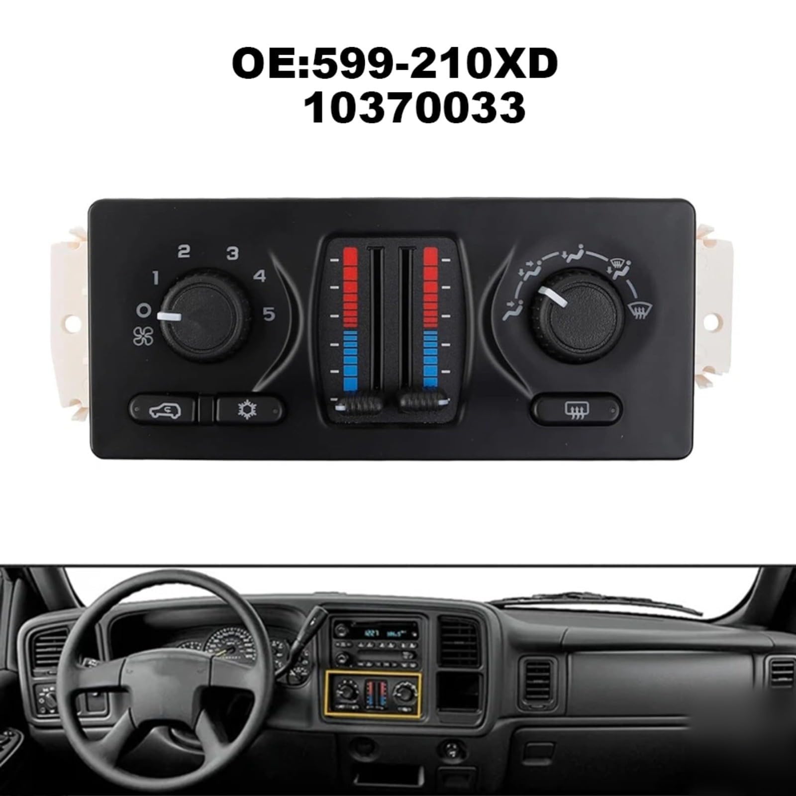 Módulo de control climático de aire acondicionado 599-210XD, para Chevrolet Avalanche, para Gmc para Sierra para Yukon, para Cadillac para Escalade, para Saab 9-7X, para Buick, para