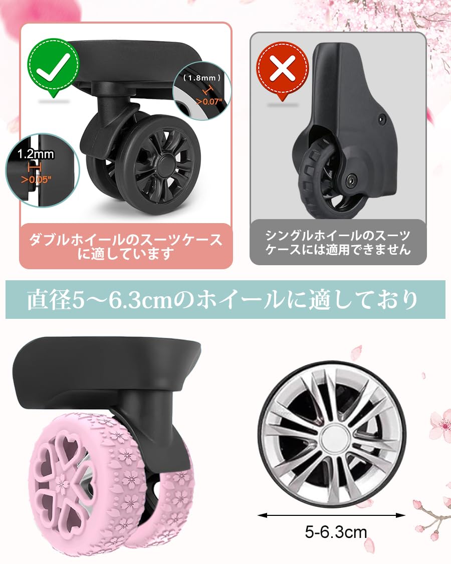 Amazon.co.jp: UrbanPulse キャスターカバー キャリーケース 車輪