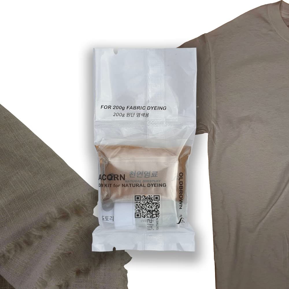 ?? Acorn Natural dye kit for Fabric, Gray Color, Fabric dye, tie dye, Cloth dye, DIY, Plant, batic, Botanical, #22