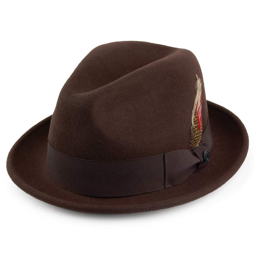 Jaxon & James Crushable Blues Trilby Hat - Brown - Large