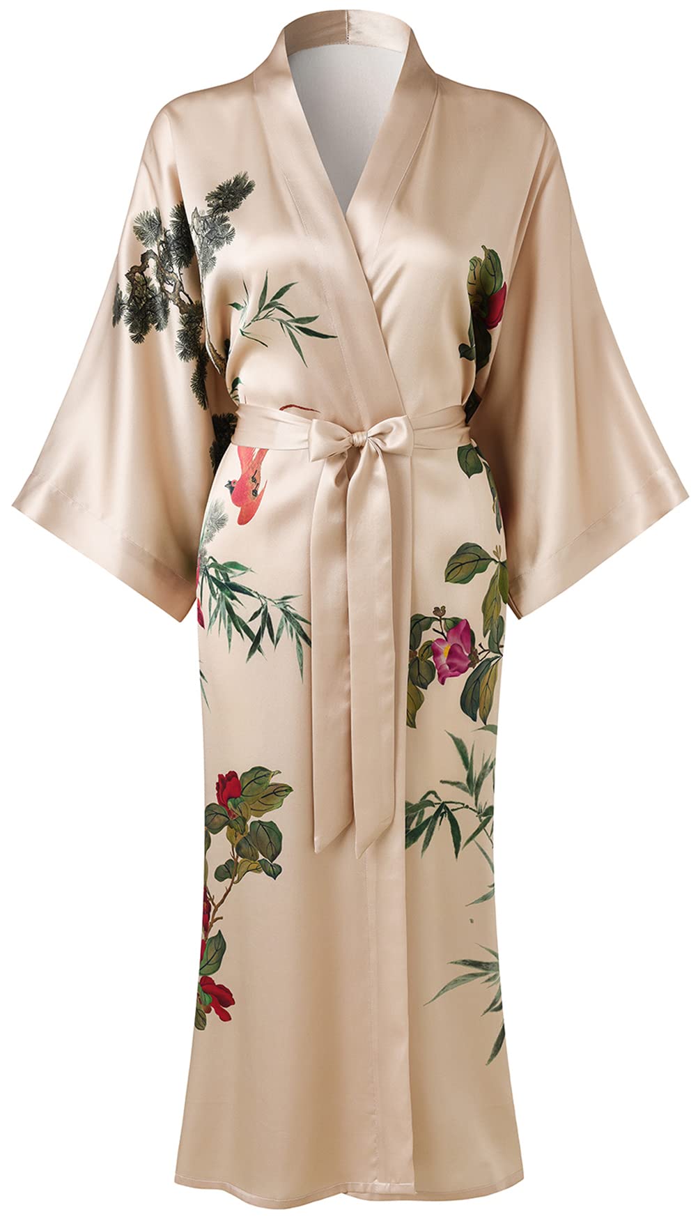 Ledamon 100% Silk Kimono Robe