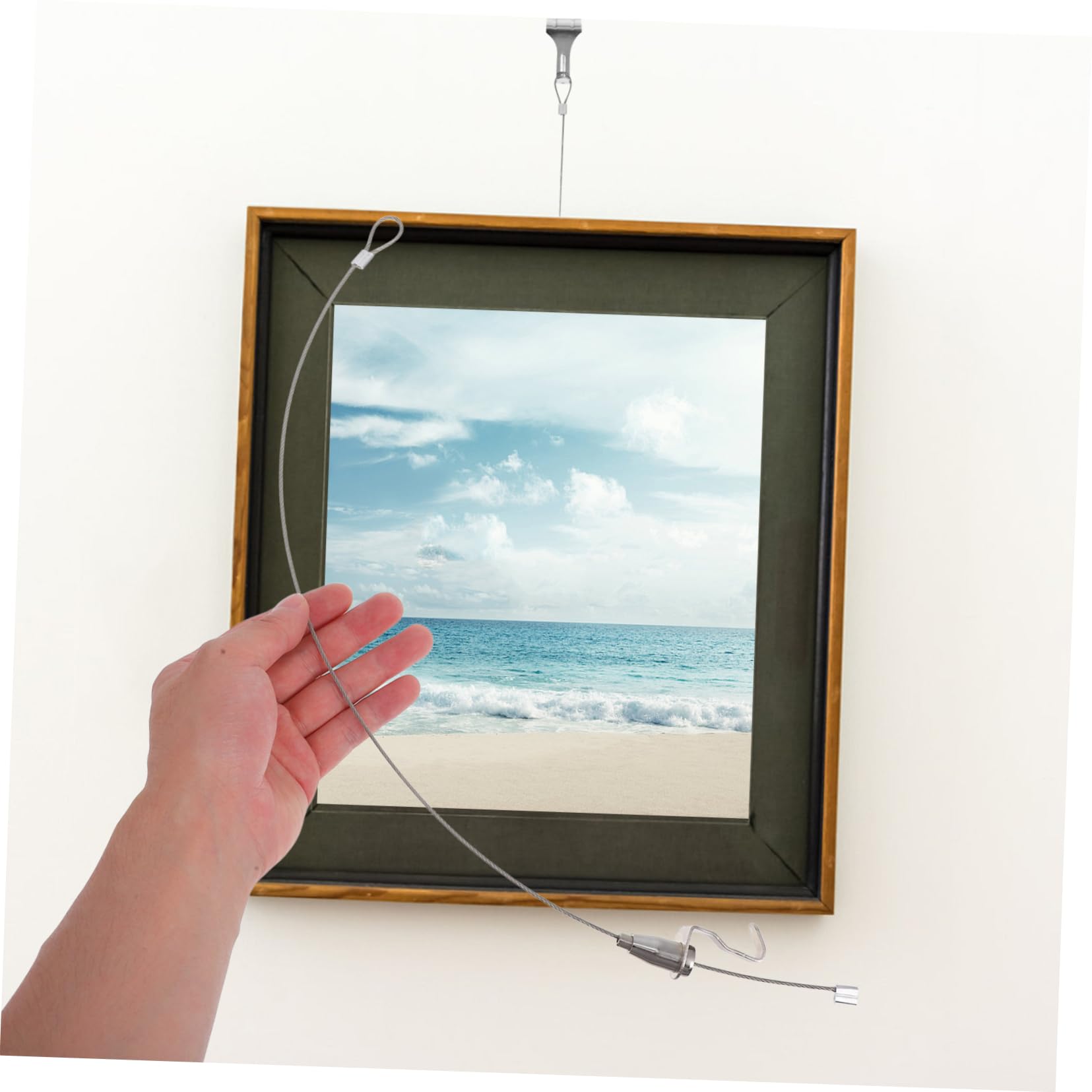 Kit Suspendre pour Cadre Photo Réglable en Acier Inoxydable, Lot de 10 Sets