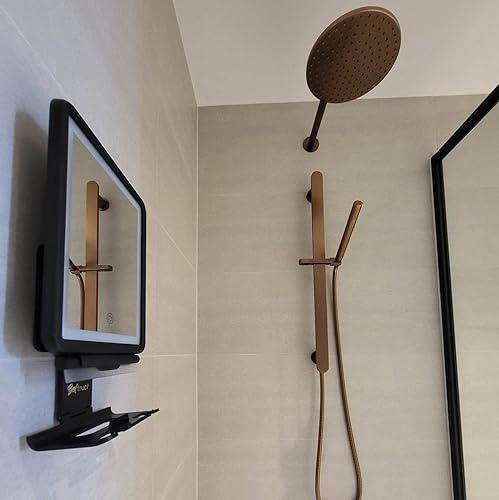 Miniatura 8 de Espejo de tocador con luces | Espejo de ducha sin niebla | Espejo de afeitar ligero de 3 luces con una escobilla de goma | Espejo de pared LED a