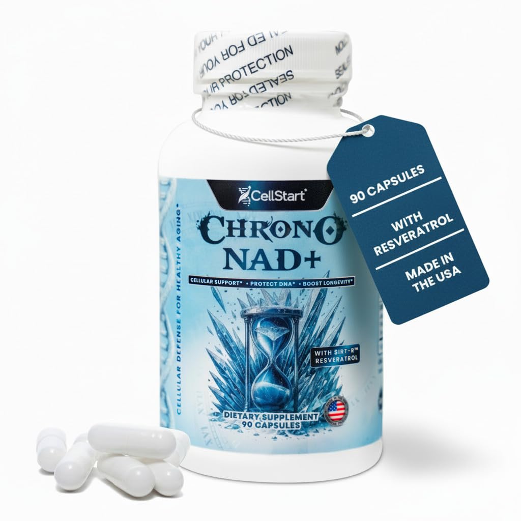 NAD+ Resveratrol Supplement 90 Capsules of 500mg | Anti Aging & Cellular Support Supplements for Women & Men - NAD Supplement Made in USA, (1.5-Month Supply) 1 Count (Pack of 90)