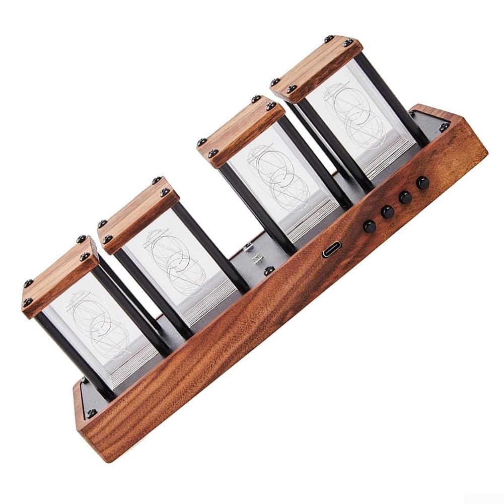 Digitale Nixie Röhrenuhr, 8 Anzeigemodi RGB LED Multicolor, USB Desktop Uhren, Farbwechsel Uhr für Dekoration, kompatibel mit WLAN-Zeiteinstellung