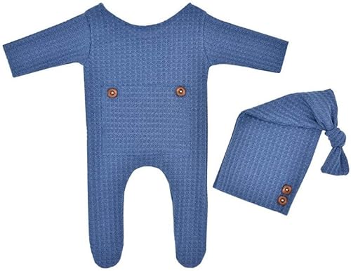 Miniatura 6 de Accesorios de sesión de fotos de bebé recién nacido de moda para niños y niñas ropa de ganchillo sombrero de cola larga accesorios de fotografía