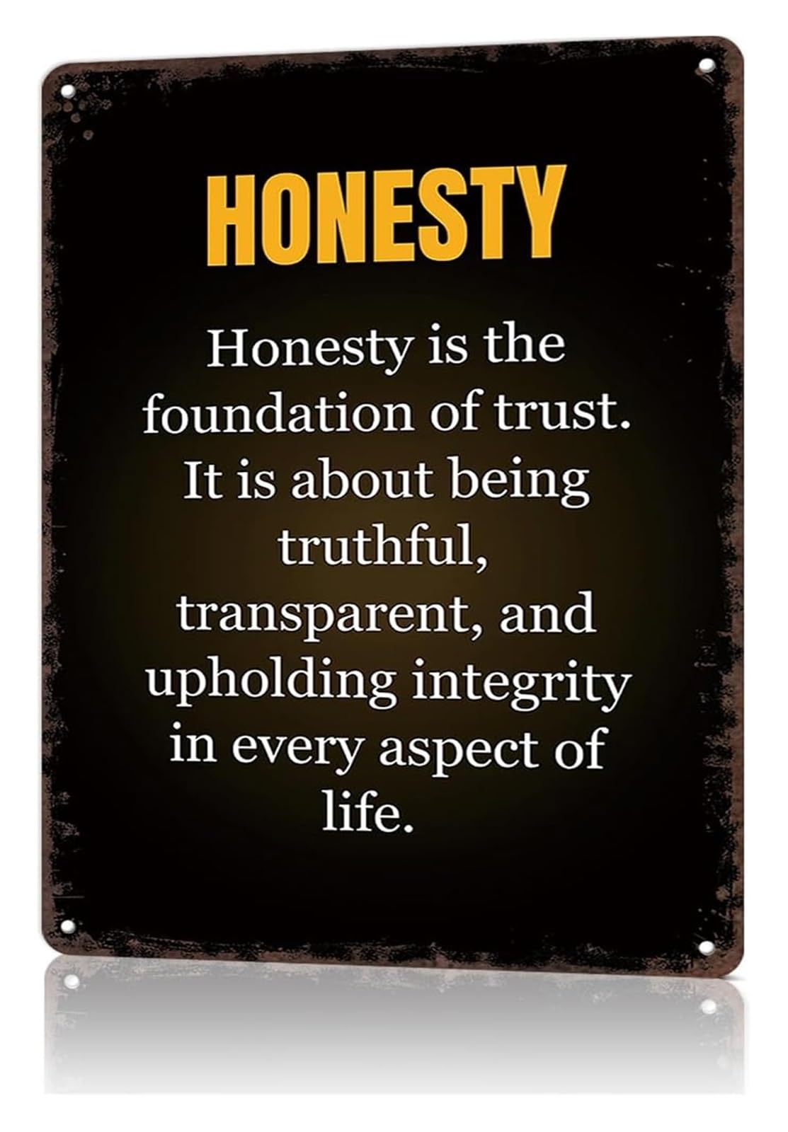 IDGTTLDF Sarcastic Honesty Definition Quote Tin Plate Novelty Wall Decor for Garage Shed Workshop 8 X 12 in