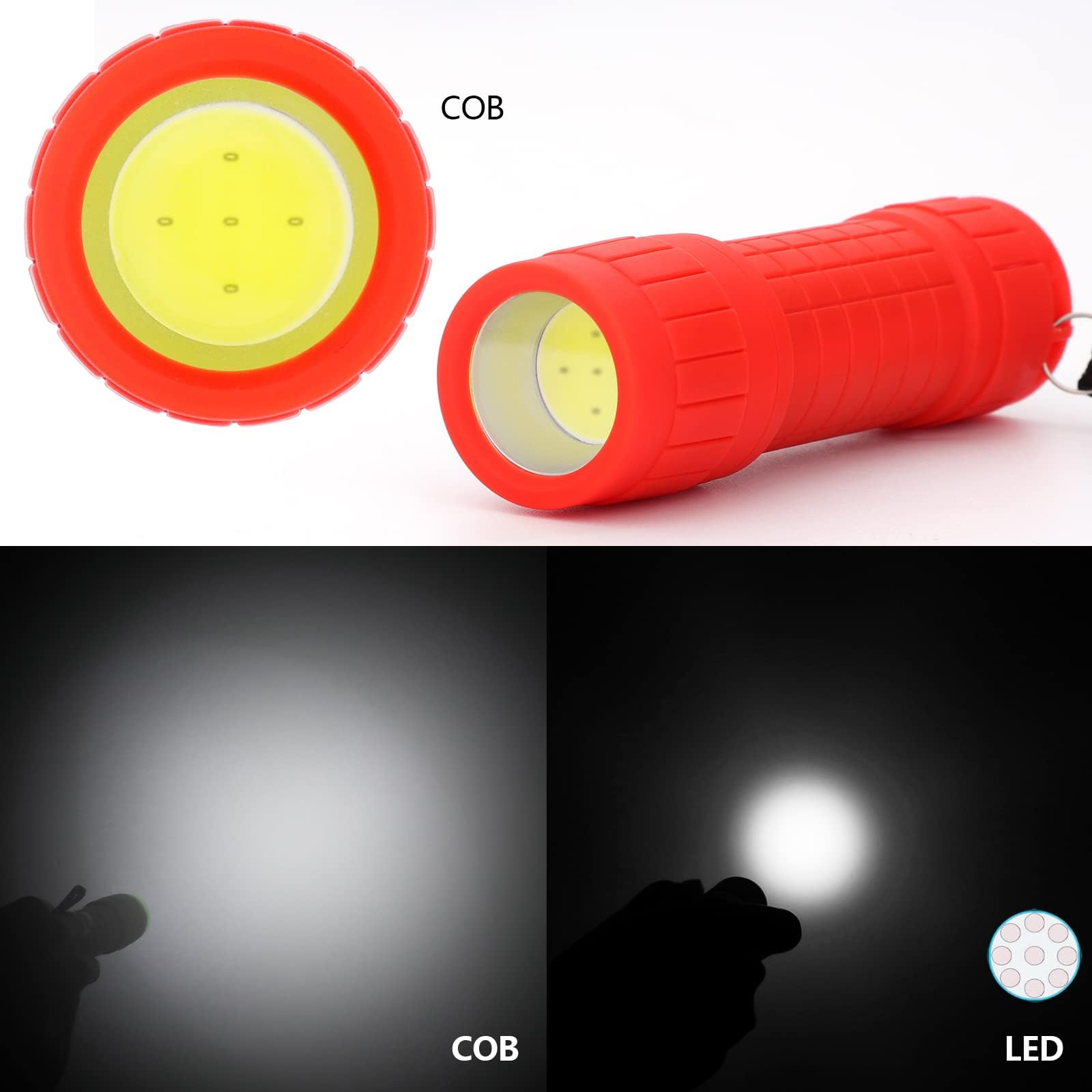Porte Clé Lampe WdtPro Lot De 6 Mini Lampes De Poche LED Super