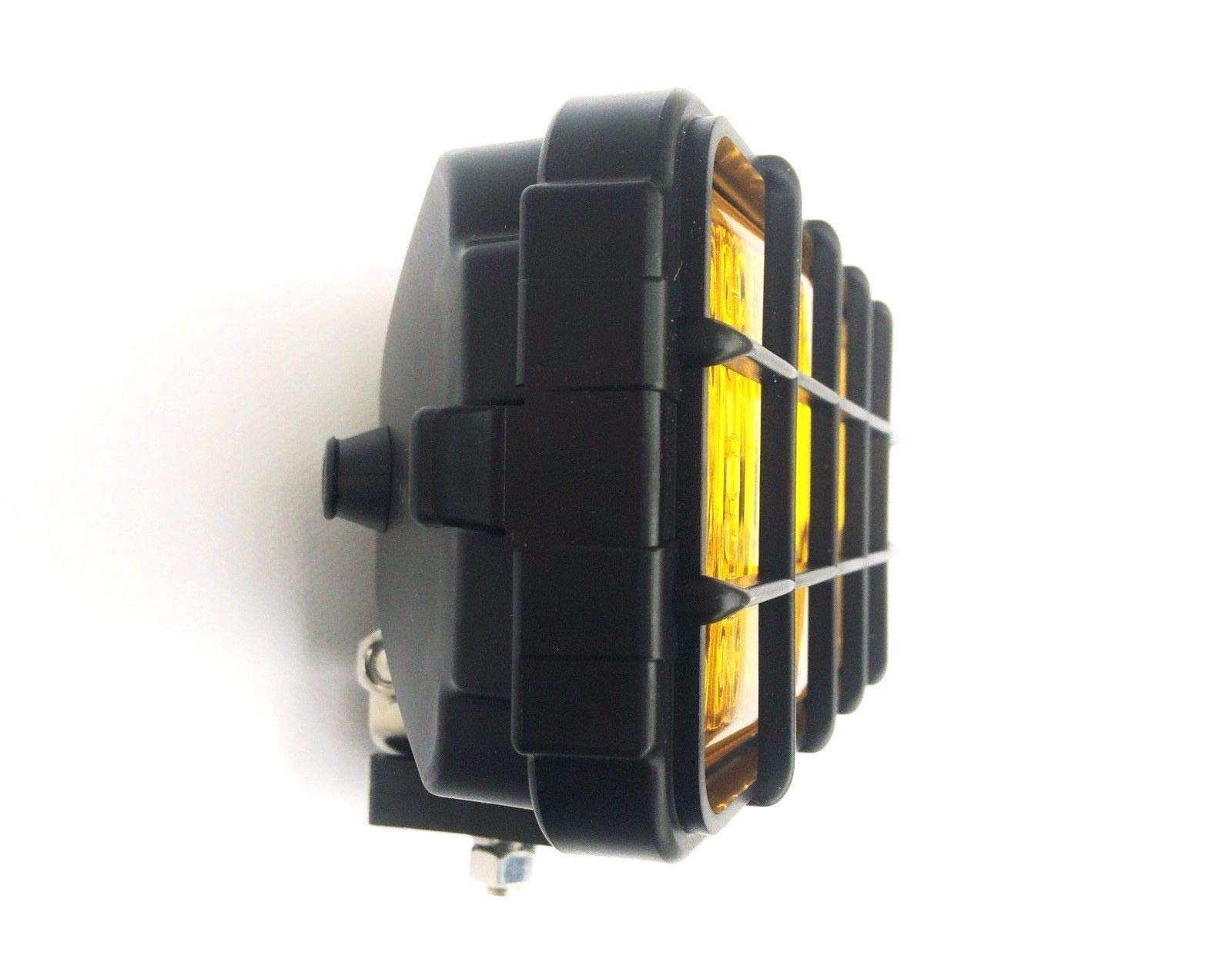 Fendinebbia giallo con griglia di protezione 12/24 V