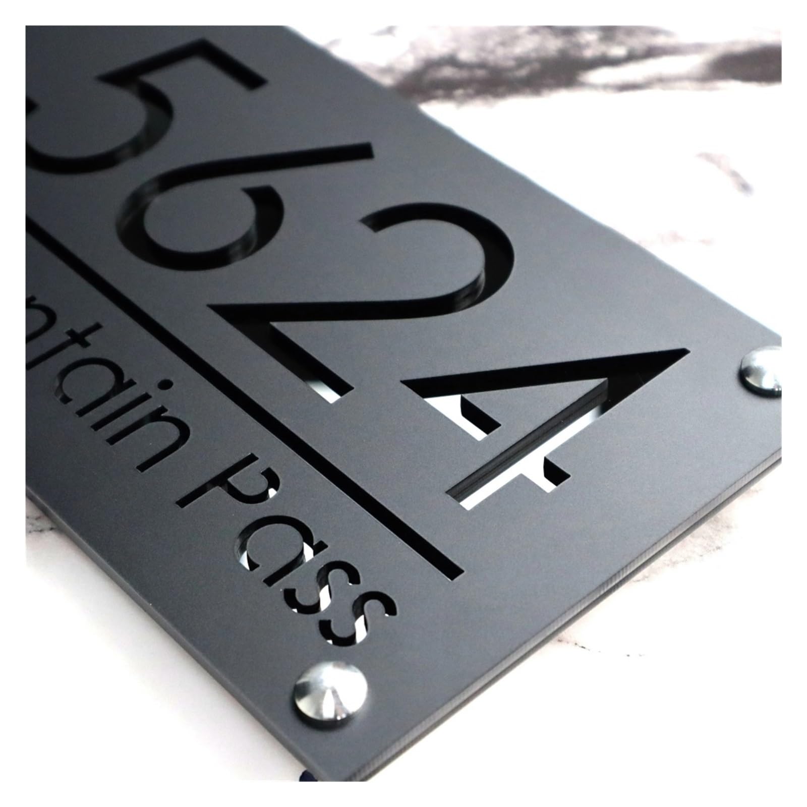 Letrero Con Número De Casa, Placa Puerta, Dirección Calle, Decoración Moderna Acrílica, 1 Ud(5,20x40cm (7.9x15.8in))