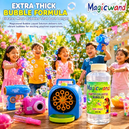 Image of Magicwand Bubble Gun Refill Liquid【1 Litre】【Made in India】【Please Do Not Add Water,Use As Delivered】