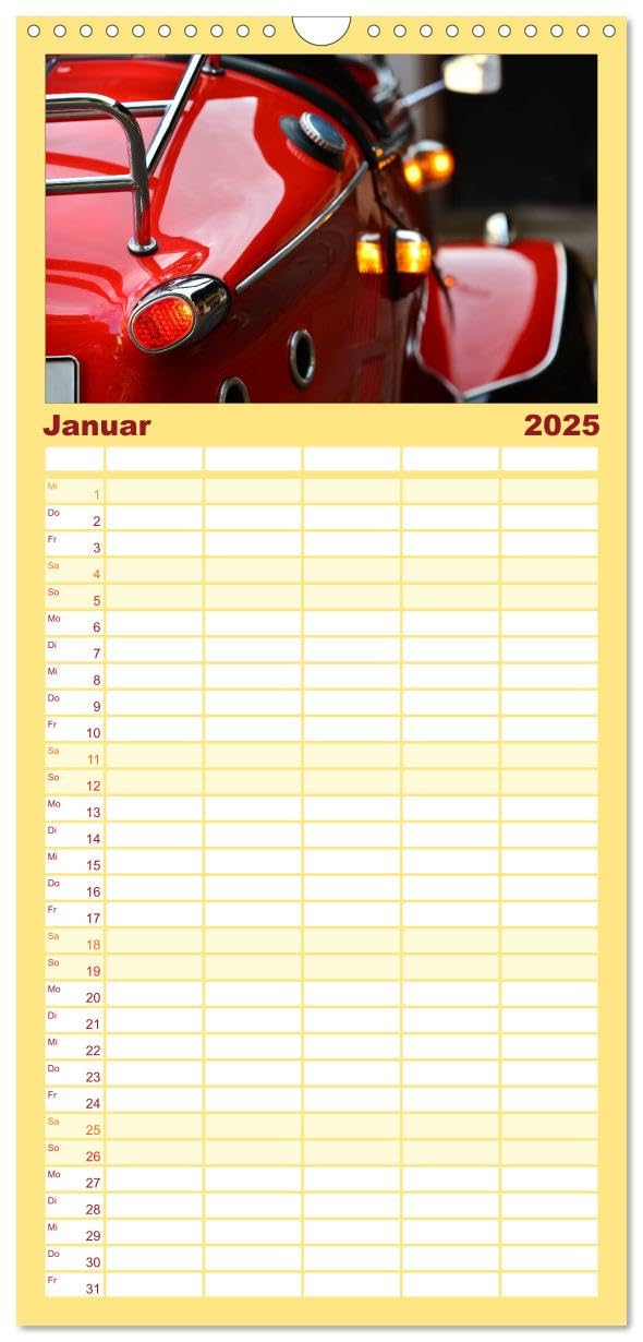 Familienplaner 2025 - Messerschmitt KR 201 Roadster mit 5 Spalten (Wandkalender, 21 x 45 cm) CALVENDO: Vollgas mit 10 PS (CALVENDO Mobilitaet)