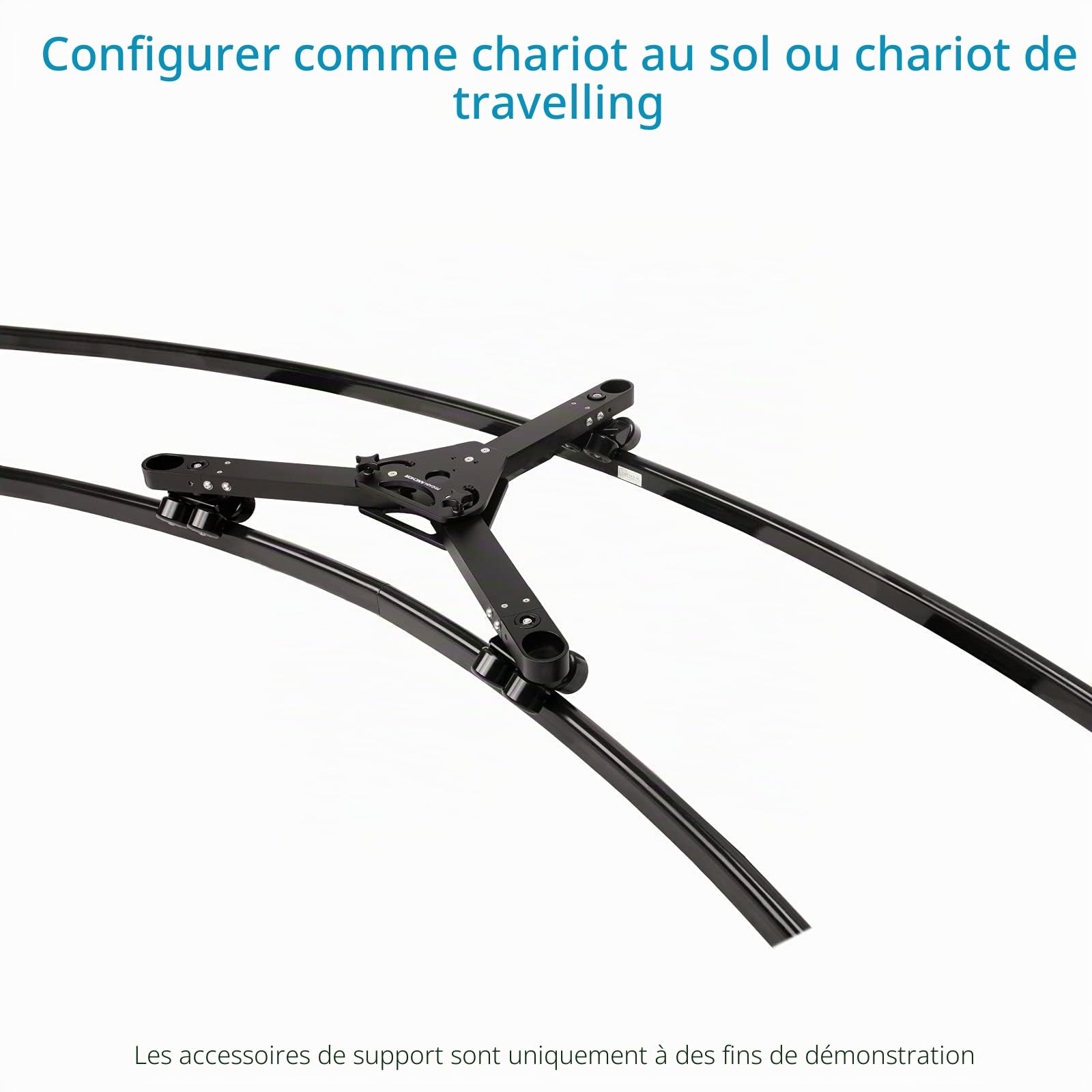 PROAIM Anchor Dolly trépied alu pour jibs et grues, 500 kg/1100 LB | Dolly CNC en aluminium avec roues PU 6" verrouillables ; pliable pour le transport, passe les portes standard.