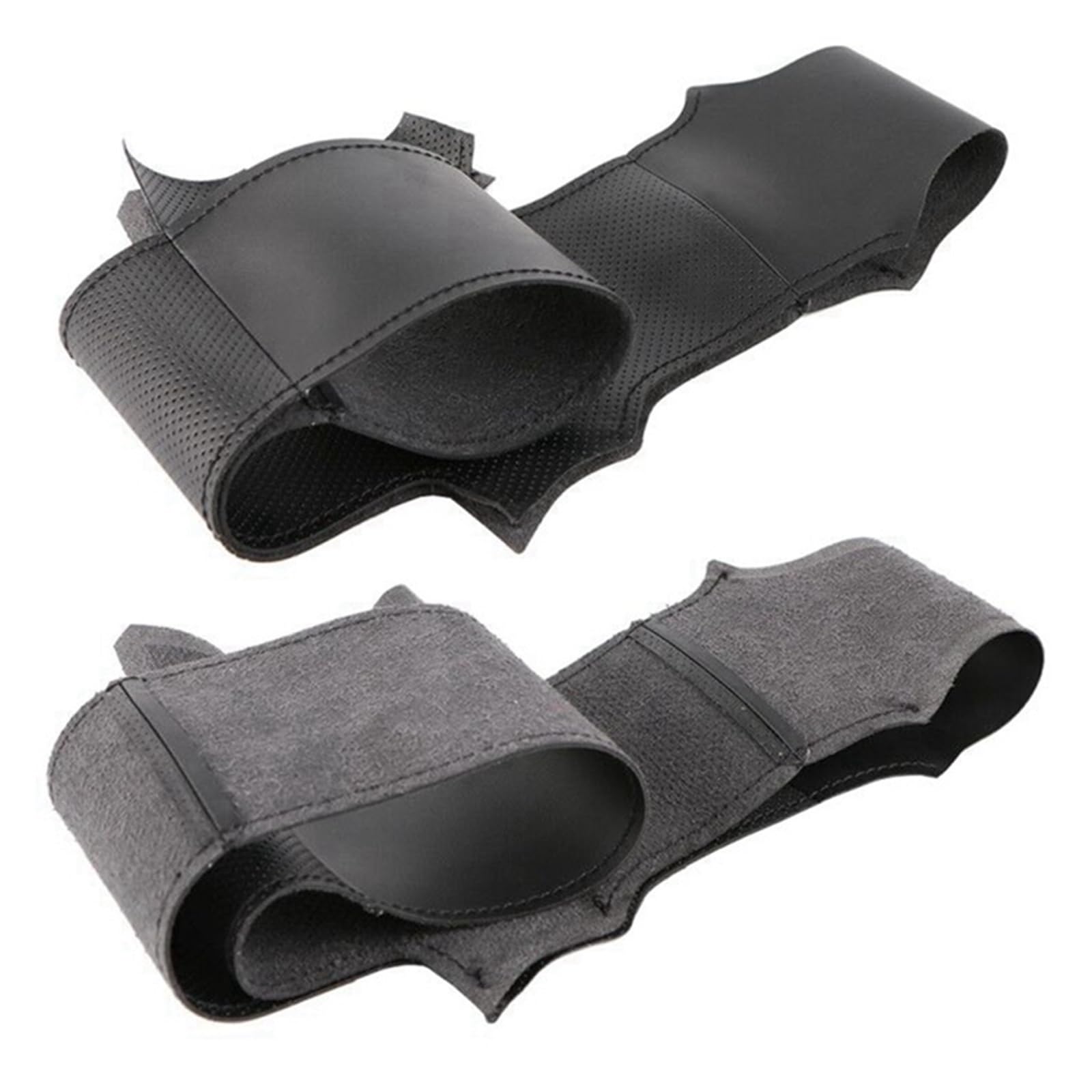 Housse Volant Couverture Volant Voiture Cuir Artificiel Bricolage Pour VW Pour Golf Pour Tiguan Pour Passat Pour B7 Pour CC Protege Volant (Couleur : Light Blue Thread)