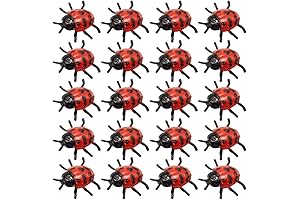 NUOBESTY 30 Pieces Fake Ladybug Figurines