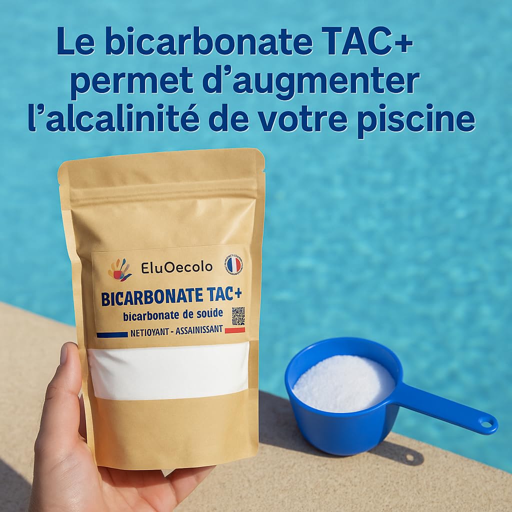 Made in France - Bicarbonate de Soude 6kg EluOecolo - Qualité alimentaire - Tous usages - Maison/Hygiène/Cuisine - Doseur à l'intérieur - Condtionné dans un CAT local
