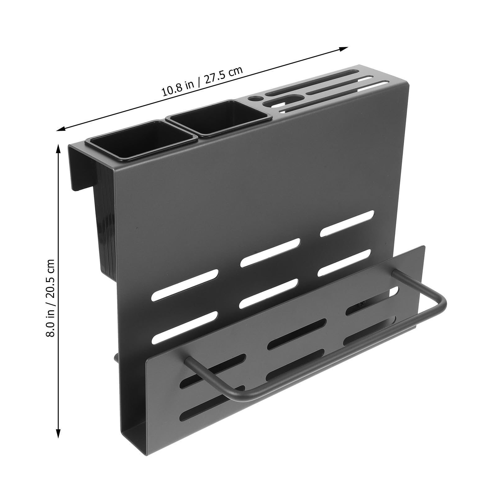 ULTECHNOVO Porte-ustensiles Mural en Abs et Acier Inoxydable pour Rangement Multifonction Support Planche à Découper et Porte-baguettes, la Cuisine Moderne