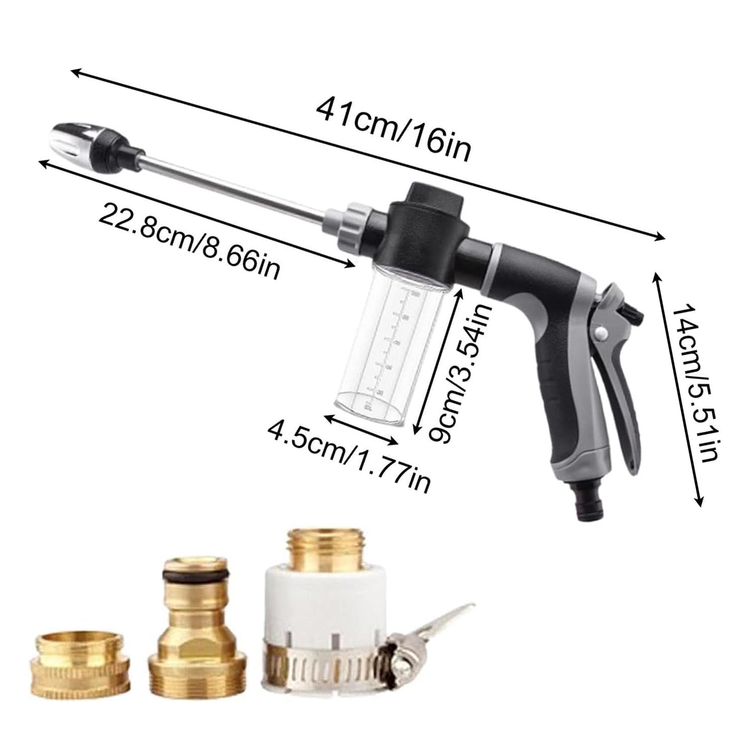 Aquoxis Pressure Washer – 15x More Powerful Than Hoses, Durable Stainless Steel,Easy Installation,Universal Compatibility, 360° Rotating for Three Spray Modes with Foam Pot — view 7