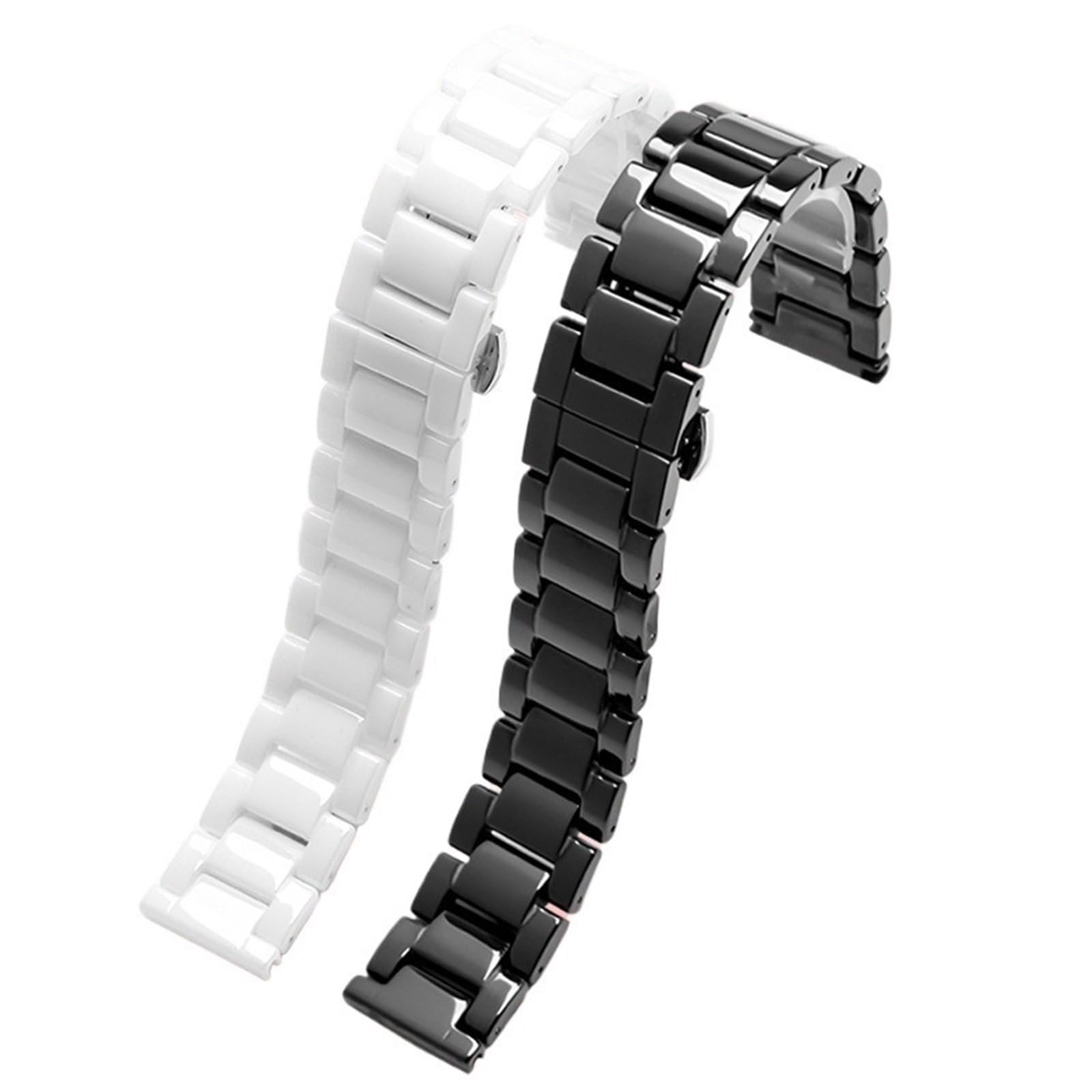 Cinturino universale in ceramica di colore brillante, 18 mm, 20 mm, unisex, adatto per smart watch al quarzo (bianco, 20 mm)