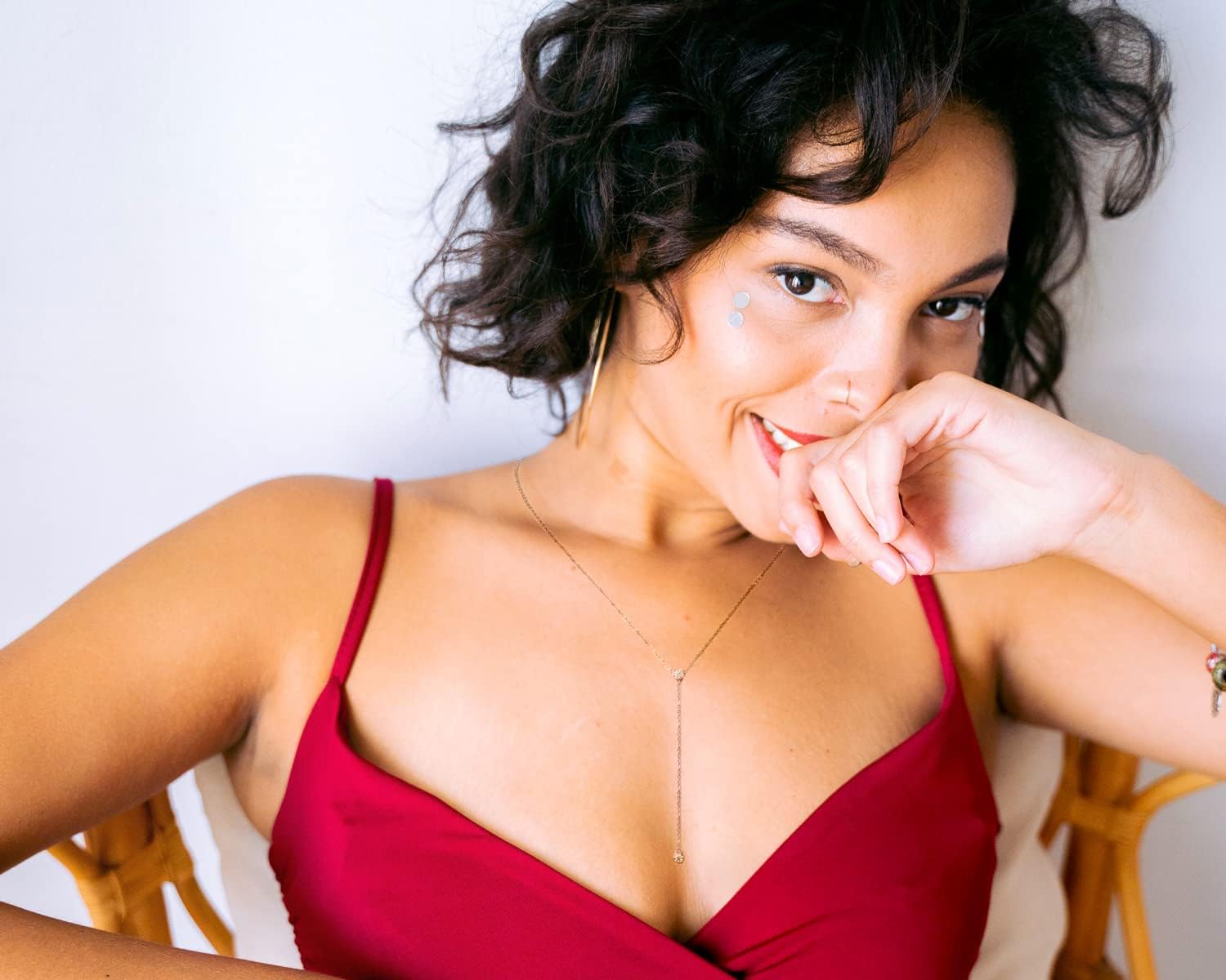 Moissanite Necklace for Women Sterling Silver, Lab Imitation Diamond Lariat Drop Y necklace, Dainty Simple Long Prom Bridal Wedding Hypoallergenic Neckalces, 16 to 20 Inch