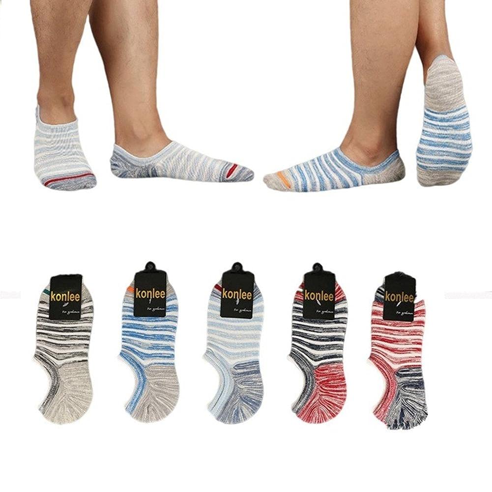 Salefun Unisex Black White Grey Women Men No Show Loafer Socks, Sneaker Socks, Non-Slip Casual Low Cut Boat Sock Invisible Socks 5 Pairs