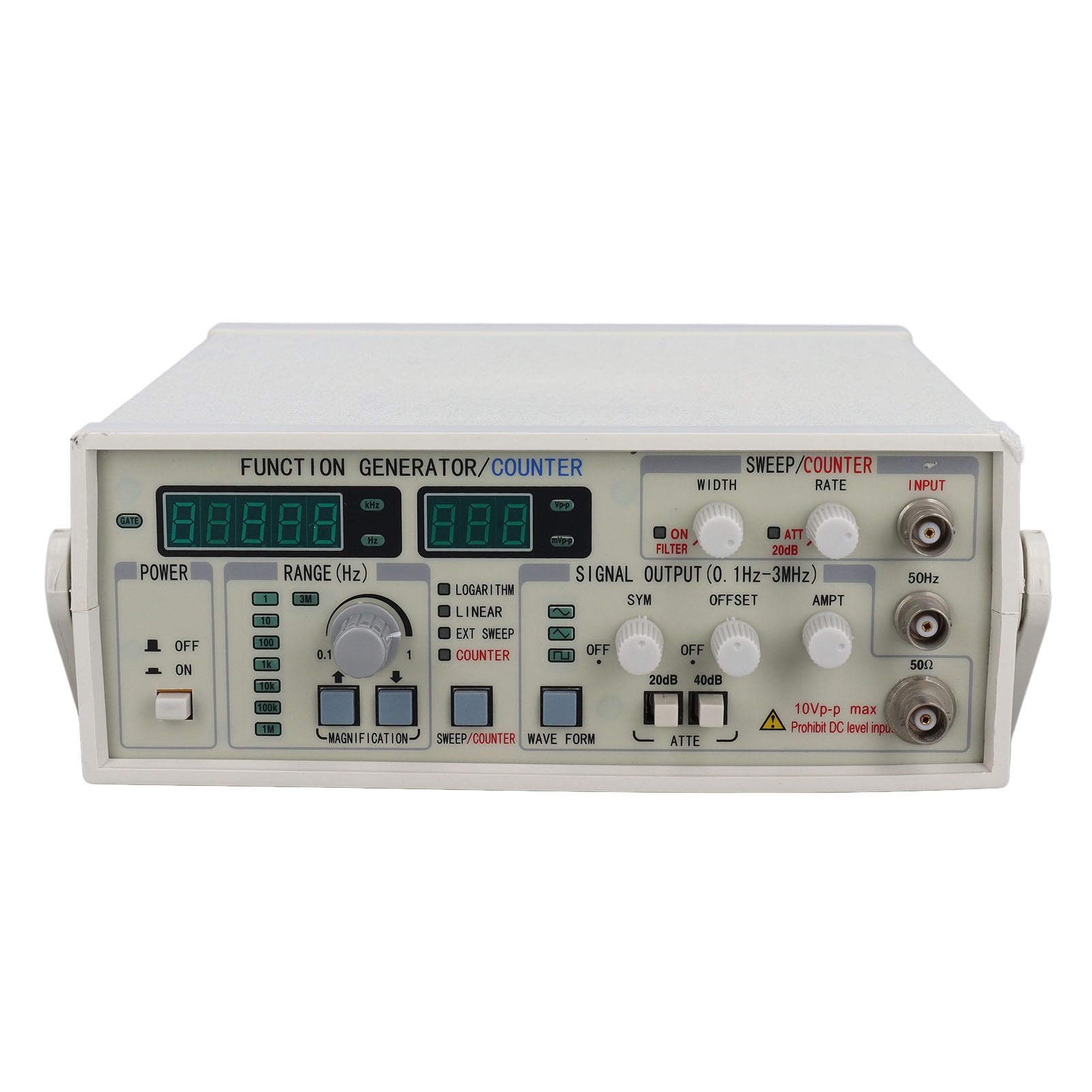Fafeicy Generador de Funciones de 60 MHz, con Señal de Salida Sinusoidal, Triangular y Cuadrada, Contador DDS de 15 MHz para Investigación Científica, Educación, Pruebas de Ingeniería
